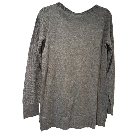 Loft Outlet Sz M Gray Textured Sleeves Sweater New With Tag Size M | NWT - Picture 3 of 6